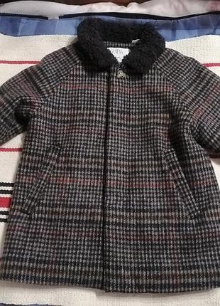 Новое демисезонное пальто zara на мальчика 2-3 года, р.98 см.