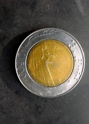 Монета 1982 року 500 lir італії