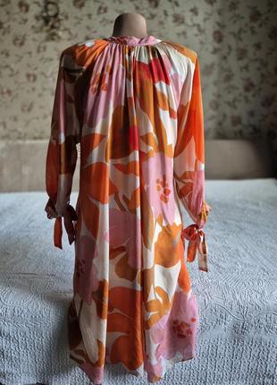 💋🪶💝 женское шелковое платье с принтом hugo boss5 фото