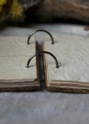 Дерев'яний блокнот на кільцях ручної роботи "дерево життя".