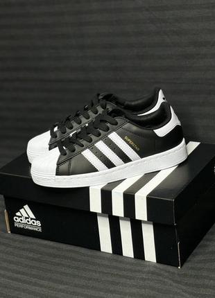 Кросівки adidas superstar black 36-44 суперстар