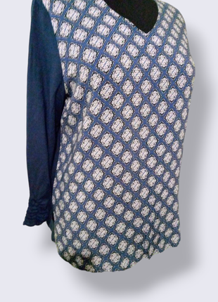 Комбинированная трикотажная блузка вискоза3 фото