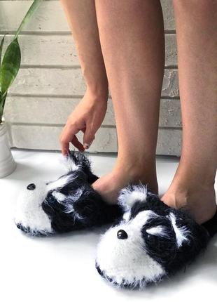 Тапочки "хаски" детские
