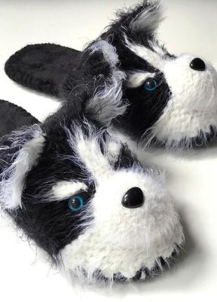 Тапочки "хаски" детские