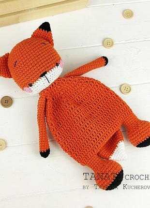 Мʼяка іграшка комфортер лисичка. ручна робота.