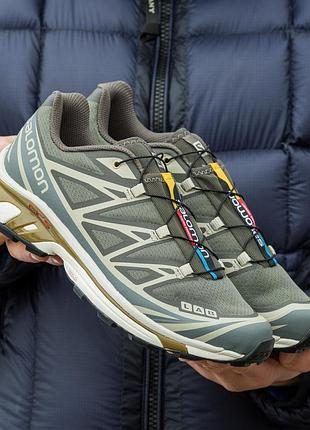 Мужские кроссовки salomon xt-6 beige haki 41