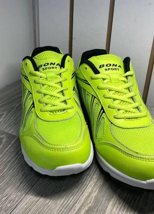 Зеленые мужские кроссовки сетка bona2 фото