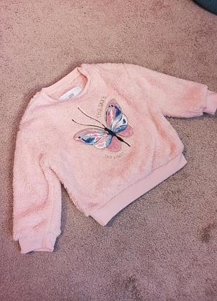 Теплая кофта на девочку рост 92 98