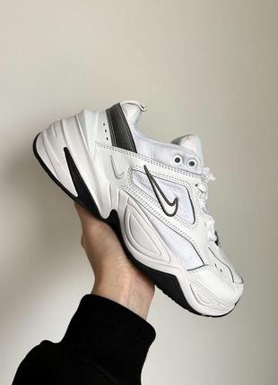 Трендовые женские кроссовки nike m2k tekno white black белые