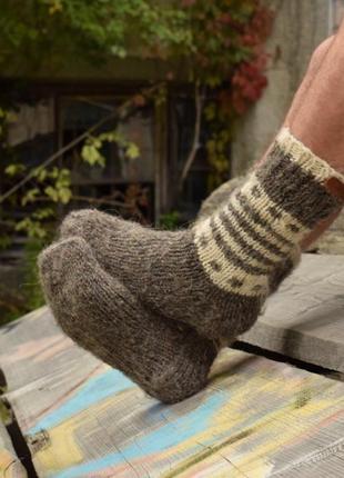 Вязаные носки из натуральной шерсти3 фото