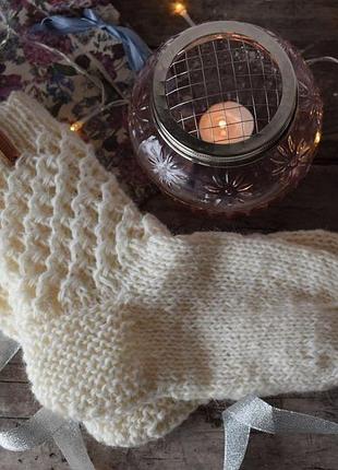 В'язані шкарпетки з натуральної вовни