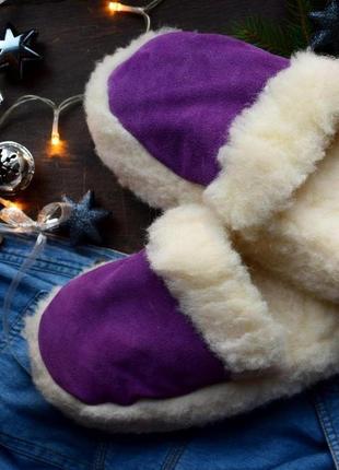 Кожаные тапочки на мягкой подошве