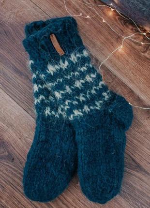 Fluffy knited socks1 фото