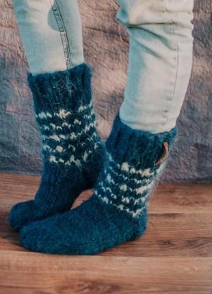 Fluffy knited socks2 фото