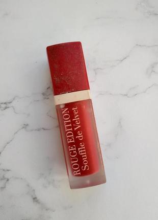 Рідка ягідна рожева помада bourjois soufle de velvet 07 plum plum pidou4 фото