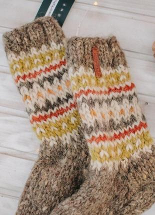 В'язані шкарпетки з натуральної овечої вовни
