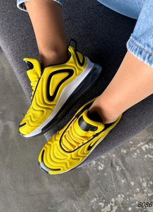 Кросівки жіночі jean жовті + чорний текстиль