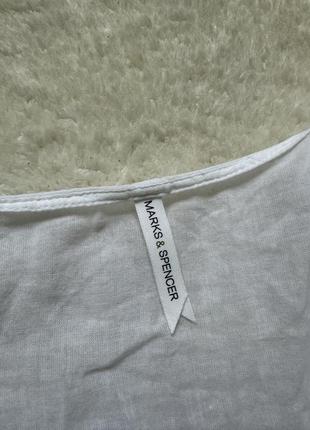 Накидка туника хлопковая блуза удлиненная белая пляжная5 фото