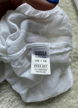 Накидка туника хлопковая блуза удлиненная белая пляжная6 фото