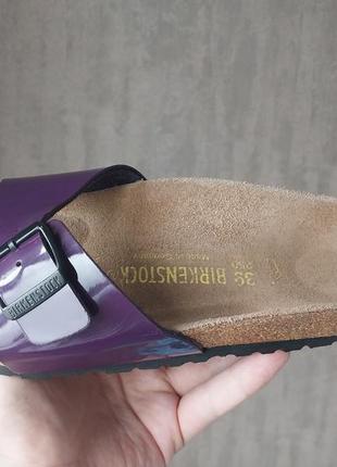 Шлепанцы оригинальные из лакированной кожи birkenstock (неместя) р 39