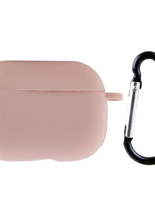 Силиконовый чехол кейс silicone case для наушников airpods аирподс pro pink sand