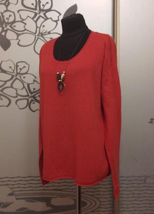 Брендовий вовняний тонкий светр джемпер пуловер великого розміру вовна ангора4 фото