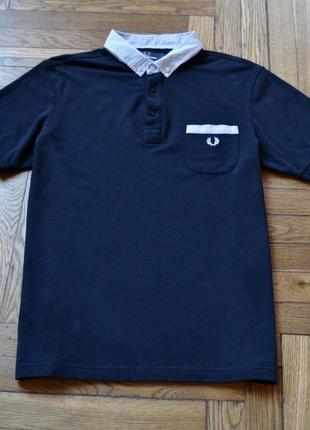 Чоловіча футболка поло fred perry woven trim polo6 фото