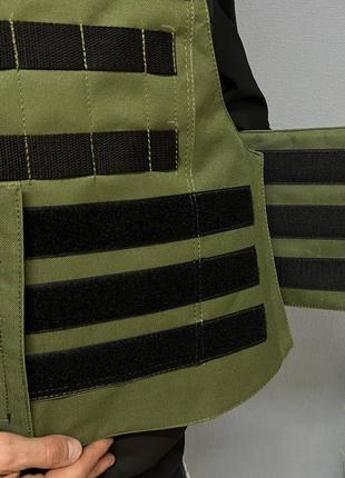 Розвантажувальний жилет, плитоноска хакі, чохол для плит із розвантаженням для військового всу текстильний5 фото