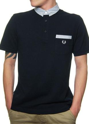 Чоловіча футболка поло fred perry woven trim polo9 фото