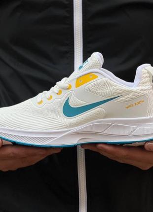 Nike zoom white blue yellow6 фото