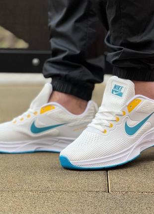 Nike zoom white blue yellow1 фото