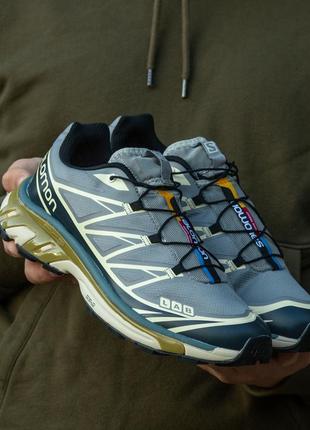 Мужские кроссовки salomon xt-6 grey blue 40-41-42-43-44-45