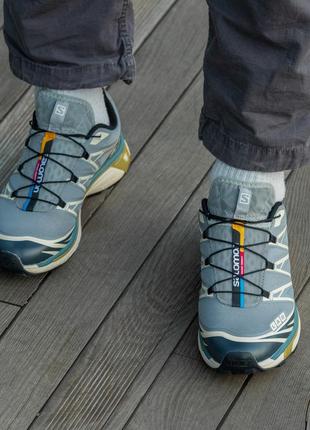 Чоловічі кросівки salomon xt-6 grey blue 40-41-42-43-44-4510 фото