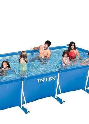 Каркасный бассейн intex 28273 np, 450 х 220 х 84 см, 7127 л, прямоугольный