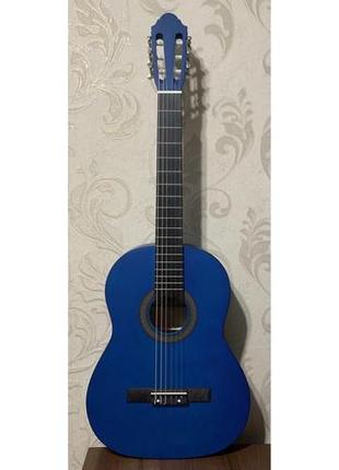 Повнорозмірна класична гітара 4:4 stagg c440m blue. сумка ...1 фото