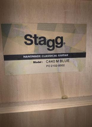 Повнорозмірна класична гітара 4:4 stagg c440m blue. сумка ...3 фото