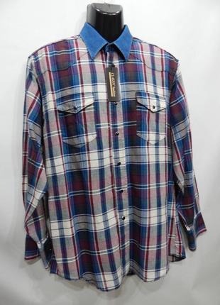 Мужская теплая рубашка с длинным рукавом wrangler р.50-52 002rtx (только в указанном размере, 1 шт)3 фото