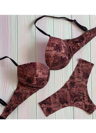 Комплект белья от victoria’s secret pink, бюст 75в+трусики s