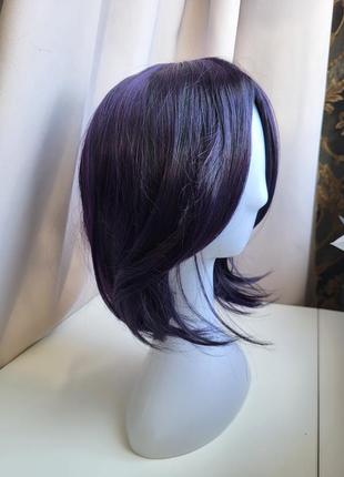 Парик аниме, фиолетовое каре, парик фиолетовый, аниме парик