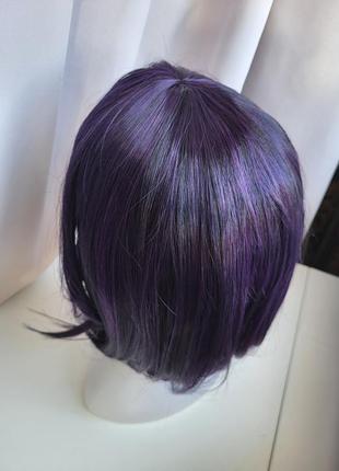 Парик аниме, фиолетовое каре, парик фиолетовый, аниме парик4 фото