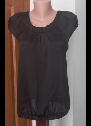 Літня чорна блузка 46-48 розм