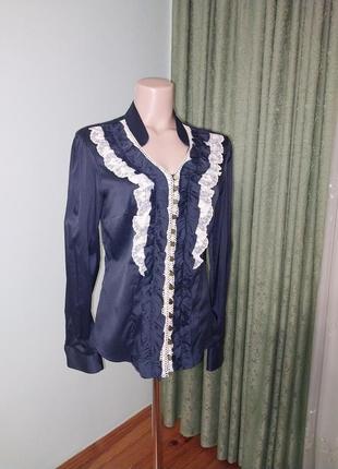 Блузка сорочка з довгим рукавом р. 46-48