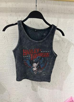 Накладной платеж ❤ турецкий кроп топ майка халтер вареный варенка с принтом harley орел