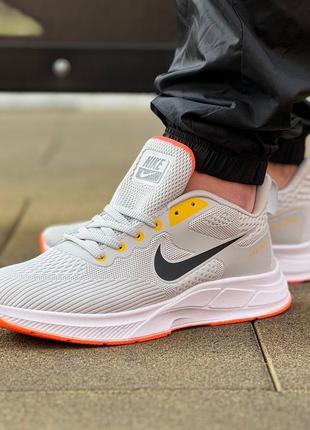 Nike zoom silver orange1 фото