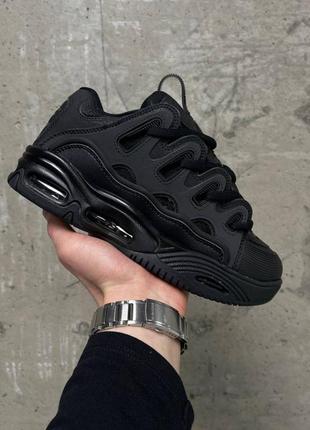 Женские кожаные рефлективные кроссовки osiris d3 2001 black