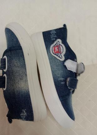 Спортивні джинсові мокасини