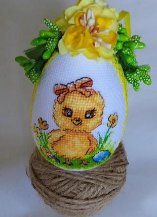 Писанка, декоративное яйцо вышивка крестом декор к великим праздникам