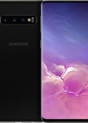 Смартфон samsung galaxy s10 (sm-g973u) 128gb 1sim black, 12+12+16/10мп, 6,1", snapdragon 855, 3400mah, 12 мес