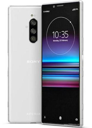 Смартфон sony xperia 1 6/64gb white, 6.5" oled, 12+12+12/8 мп, snapdragon 855, 3330mah, 6 міс.