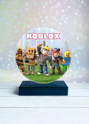 Дитячий нічник роблокс roblox на чорній підставці (дизайн 28.2)